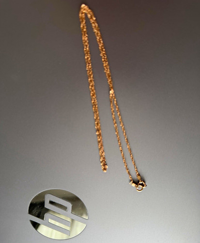 585 roségold kette karat - 14,