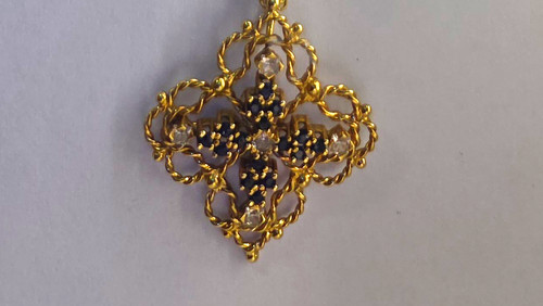 585er goldkette mit anhänger - 585er,